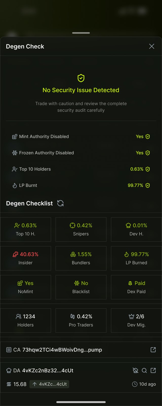 Safety check