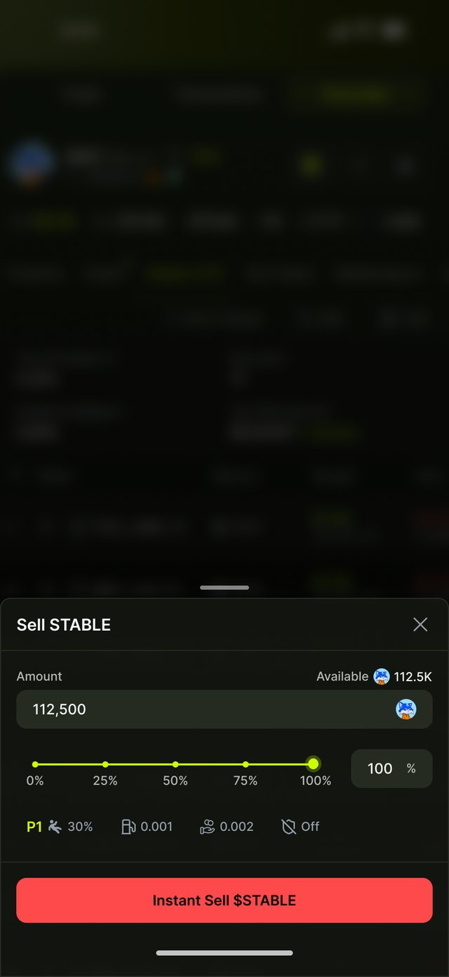 Sell STABLE sheet